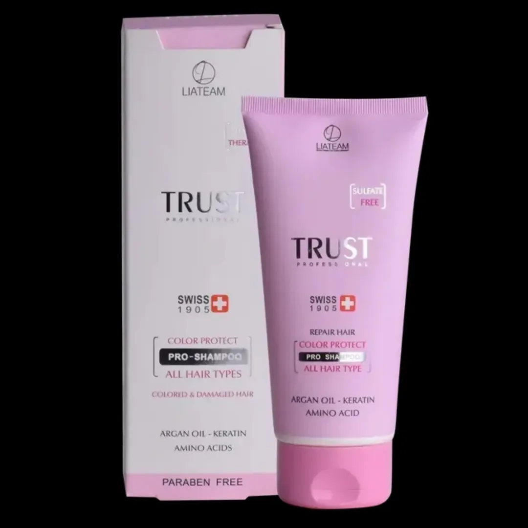 شامپو تخصصی تثبیت رنگ و ترمیم مو تراست